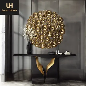 Luxus Wohnzimmer Gold runde Spiegel Kugel Design Flur Dekoration Wand spiegel Dekoration