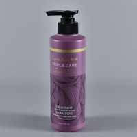 Design de mode Prix de gros Violet Shampooing Distributeur de savon liquide PE Plastique 500ml Lotion Pompe Bouteille