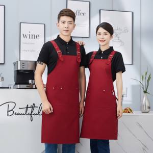 Tablier de restaurant professionnel pour le personnel de cuisine d'hôtel, <span class=keywords><strong>service</strong></span> de restauration, vêtements de travail d'hôtellerie - Product Image 1