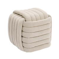 Bailey mode nordique moderne pouf chaise salon dressing tabouret tissu Premium velours Cube repose-pieds pour chambre