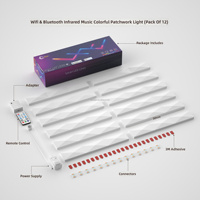 Barras de Luz Ambiental RGB Inteligentes Modulares Personalizadas, Control por Aplicación, Conectores de 3 a 18 Piezas, Iluminación LED para Escritorio de Juegos, Hogar, Hotel