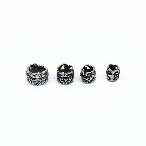 Perles d'espacement rondes vintage en acier inoxydable yunnique pour la fabrication de bracelets et la création de bijoux - Product Image 5