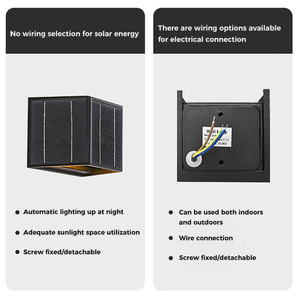 Moderna lampada <span class=keywords><strong>da</strong></span> parete a LED quadrata interna in acciaio inox <span class=keywords><strong>Applique</strong></span> con illuminazione chiara contemporanea lampada Murale - Product Image 4