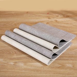 Set de table carré en tissu, style nordique minimaliste, double face, isolant thermique, résistant à l'huile et à l'eau, pour usage domestique - Product Image 3