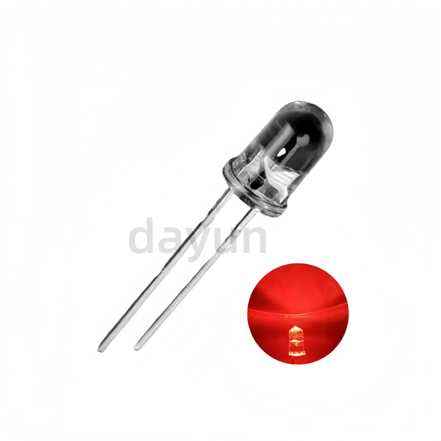 Custom Red Amber Cyan Green Round Head Water Clear Through Hole Dip LED Diode 5mm for Traffic Light