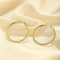 Vente en gros de bijoux bon marché, bague plaquée or, boucles d'oreilles pour femmes, mode classique et délicate, vente à chaud, grand cercle, fête quotidienne