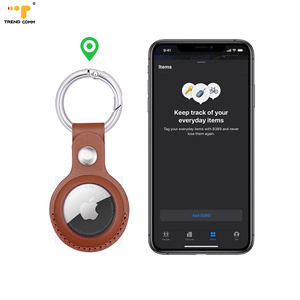 Nouveauté 2026 Porte-clés en cuir PU personnalisé pour étui <span class=keywords><strong>Airtag</strong></span>, housse de collier de suivi pour chien avec fonction de détection de chute - Product Image 6