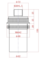 Sensor Level Air Ultrasonik Tahan Air dengan Rating IP67, Jangkauan Deteksi 350-10000mm, Output Digital RS485