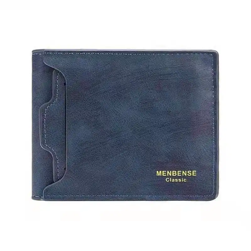 men's black business leather wallet pocket card holder clutch bifold slim purse