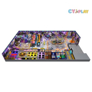 Área de Juegos Interactiva para Niños en Parque Temático a Gran Escala, Área Deportiva Interior con Neón, Equipamiento de Juegos Suaves con Parque de Trampolines - Product Image 1