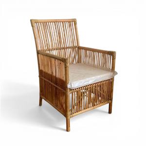 Sillón de Ratán Tejido a Mano, Silla de Mimbre Natural Hecha a Mano, Silla de Relajación para Interiores y Exteriores, Patio, Jardín, Proveedor de Muebles de Ocio - Product Image 1