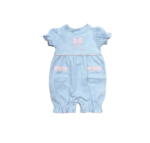 Conjuntos de Ropa Casual Personalizados para Niñas, Pantalones Cortos con Borde Festoneado de Algodón y Spandex, Romper de Burbujas para Bebés, Ropa para Hermanas - Product Image 2