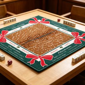 Tapete <span class=keywords><strong>de</strong></span> Mahjong Americano Navideño con Diseño <span class=keywords><strong>de</strong></span> Nieve, Plegable, Resistente al Agua, Antideslizante, Reductor <span class=keywords><strong>de</strong></span> Ruido, Impreso, para Juegos <span class=keywords><strong>de</strong></span> Póker, Fiestas Navideñas - Product Image 3