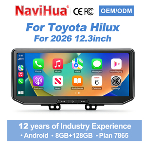 NaviHua Écran Android 12,3 pouces amélioré pour autoradio Toyota Hilux 2025 2026, unité centrale multimédia Carplay Auto avec navigation - Product Image 2