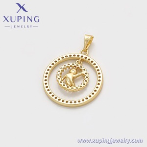 X000856765 Bijoux XUPING en Cuivre Plaqué Or 14 carats, Pendentif Rond et Astronaute Tendance - Product Image 5