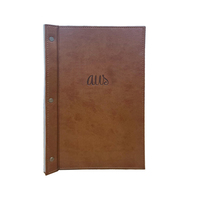 Porte-menu A5/A4 pour restaurants et hôtels, en cuir PU de luxe, logo personnalisé, fait main, portable, moderne, cadeau promotionnel pour entreprises