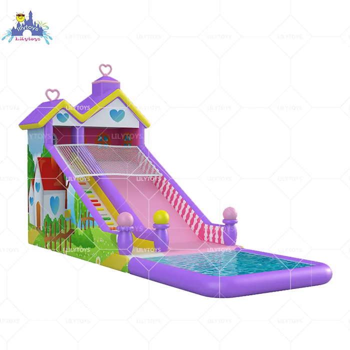 Inflatable kids water slide jump castle water slide inflatable swimming pool slide