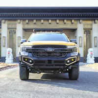 Barre de protection avant tout-terrain 4x4 pour camping, pare-buffle Ford Ranger, ensemble complet avec éclairage et support de treuil pour Ranger T9