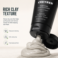 Nettoyant Purifiant à l'Argile pour Hommes à l'Extrait de Cactus – Nettoyage en Profondeur, Contrôle du Sébum, Soin des Pores, Soins de la Peau