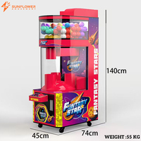 Distributeur de capsules en plastique à thème spatial, attrayant, pour œufs jouets, machine de vente automatique, jeu d'arcade à monnayeur, petit modèle rechargeable