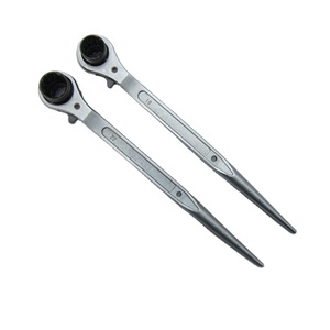 Clés pour échafaudages 19x22mm, forgées à froid, douille à 12 points, Chrome mat, finition, cliquet, <span class=keywords><strong>clé</strong></span> de potage - Product Image 1