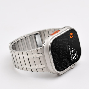 Correa de Metal HUANLONG Magnética de Acero Inoxidable, Transpirable, Elástica, de Lujo, Personalizada para Hombre, Repuesto para Reloj I Watch Ultra 2 de 49/45/44/42 mm - Product Image 6