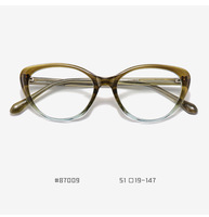 Gafas de Sol Vintage Cat Eye TR con Montura Completa Anti Luz Azul para Mujer, Monturas Ópticas con Receta
