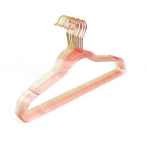 1pc Plastic Coat Hanger Heavy Duty Glitter Powder Design Clothes