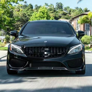 Rejilla frontal negra brillante GT GTR con orificio para <span class=keywords><strong>cámara</strong></span> para Mercedes Benz W205 C CLASS C180 <span class=keywords><strong>C200</strong></span> C250 C300 C350 2019-2021 - Product Image 4