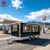 Cogsun Commercial Design Street Pizza Food Trailer Camion de nourriture mobile avec cuisine Grill Chariot de nourriture à vendre