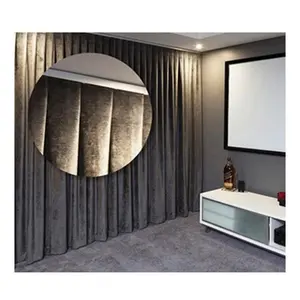 Modern Soundproof Flame Retardant S Folding Velvet Theater Thermal Insulation Blackout Curtains for the Hotel