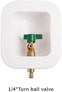 Uitlaatdoos Van 1/2-Inch Pex & Ijs Maker Uitlaatkast Zonder Waterhamer Afsluiter 1/4-Draai Kogelklep - Product Image 4