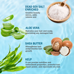 <span class=keywords><strong>Spray</strong></span> <span class=keywords><strong>de</strong></span> Sal Marina <span class=keywords><strong>de</strong></span> Lujo Personalizado con Coco y Aloe Vera para Cabello Rizado y Extensiones, Protección Contra el Calor, Texturizador y Voluminizador - Product Image 5