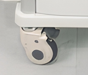 Chariot d'urgence professionnel pour hôpital, salle d'urgence et soins intensifs, chariot infirmier en ABS avec 5 tiroirs, support pour perfusion et étagère pour défibrillateur - Product Image 4
