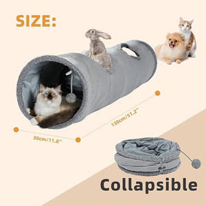 Fabriek Custom Luxe Zachte En Comfortabele Kat En Hond <span class=keywords><strong>Tunnel</strong></span> Wasbare Huisdier Kat <span class=keywords><strong>Tunnel</strong></span> Met Verwijderbare Huisdier Kussen Voor Puppy - Product Image 2