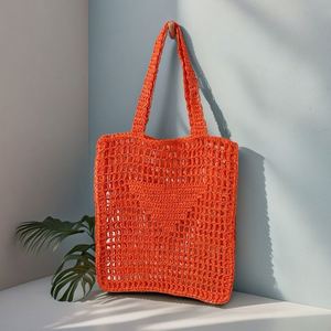 Sac à bandoulière portable pour femme, nouvelle mode estivale, sac en paille tressé avec lettres brodées, sac de plage tissé à la main - Product Image 4