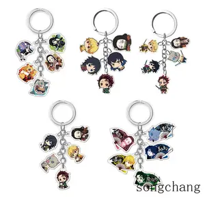 39 Style Anime Multi Pattern Charm Set of 5 Kimetsu No Yaiba Demon Slayer Acrylic Keychain