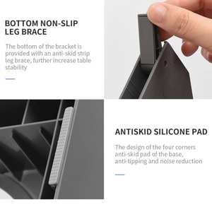 <span class=keywords><strong>Station</strong></span> d'alimentation pour chien en acier inoxydable anti-déversement avec bord extérieur surélevé <span class=keywords><strong>3</strong></span> hauteurs 2.8 "8" 12 ''Bol pour chien surélevé pliable noir - Product Image 5