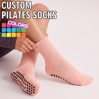 BiLu Women Barre Pilates Socks with Silicone Grips Anti Slip Yoga Socks for Gym Class