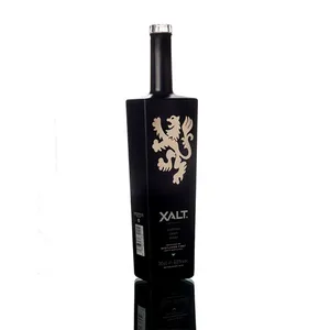 Siyah uzun halka boyun likör en mantar kap boş kırmızı Bouteille De Vin 750ml corked şarap şişesi satılık