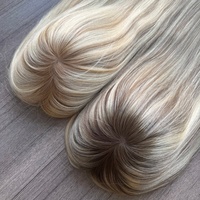 Prothèse capillaire personnalisée 100% cheveux humains vierges européens non traités, base en soie 7x8, avec dos tissé et partie supérieure en soie, cheveux raides
