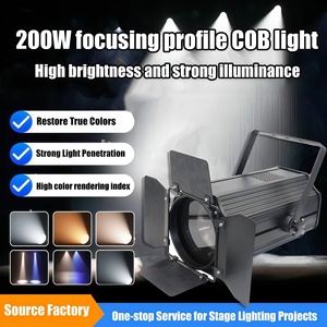 Foco Fresnel LED COB de 200W con Zoom DMX, Luz Blanca Cálida/Fría para Escenario y Cine, Certificado CE ROHS para Bodas y Fiestas - Product Image 2
