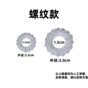 วงแหวนเกลียวใส TPE 1 ขนาด สำหรับใช้กับของเล่น ดีไซน์เกลียวแบบนุ่ม - Product Image 4
