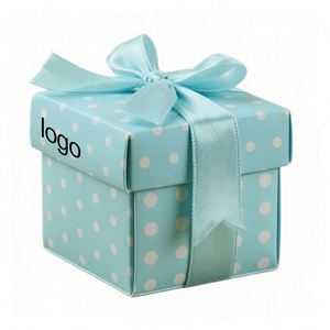 Factory Direct Customizable Free Design Polka Dot Paper <b>Gift</b> <b>Box</b> With Ribbon Bow Ideal for Jewelry & <b>Small</b> <b>Gift</b> Packaging - Product Image 1