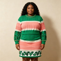 Ensembles de vêtements pour femmes de la sororité Sigma Gamma Rho, style canadien, personnalisés OEM, rouge et vert, grandes tailles L-2XL, pulls 7 jauges