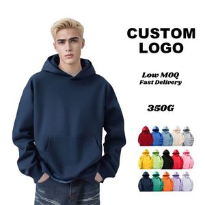 เสื้อฮู้ดผ้าคอตตอน/ใยไผ่ 350 กรัม สำหรับฤดูใบไม้ร่วง เสื้อสเวตเชิ้ตแขนยาวสำหรับผู้ใหญ่และเด็ก  รับปัก/สกรีนโลโก้ตามแบบ ODM สำหรับโรงเรียน - Product Image 3