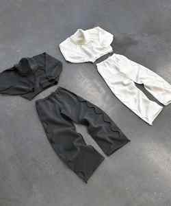 Yingling OEM Vente en gros Design personnalisé Sweat à capuche court en molleton épais respirant et Pantalon de survêtement oversize grande taille pour homme Automne - Product Image 1