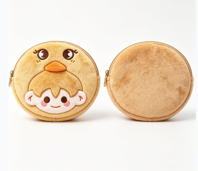 Custom 10CM Mini Plush Coin Purse Small Cute Cartoon Animal Plush Wallet Zipper for Kids Girls