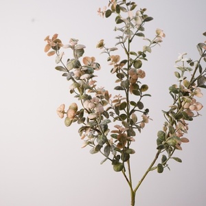 สเปรย์ยูคาลิปตัสประดิษฐ์ขนาดเล็กสีชมพูตกแต่งด้วย<span class=keywords><strong>ใบ</strong></span>ไม้สีทองและหยก - Product Image 3