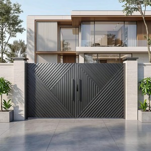 Puerta Corredera Plegable Eléctrica <span class=keywords><strong>de</strong></span> Acero Inoxidable y Aleación <span class=keywords><strong>de</strong></span> Aluminio con Puerta Doble para Patio y Valla - Product Image 6